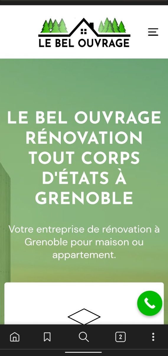 Le bel ouvrage version mobile du site internet